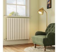 Riace White Horizontal Flat Designer Radiator 800x884mm Double Panel 4286 BTU