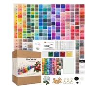 RIACHROW 221-Color 2.6mm Mini Fuse Beads Kit 224,000+ Pcs Pro Studio Set | Color-coded & individually bagged. Uniform size for perfect flat melt, with pro tools & 8K patterns
