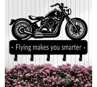 Riaeelvs Custom Vintage Motorcycle Key Holder Wall Mount,Personalized Rustic Metal Key Rack with Hooks for Garage Decor, Camper Accessories Entryway Key Organizer