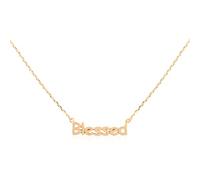 RIAH FASHION Inspirational Message Pendant Necklace - Christian Religious Engraved Words Infinity, Hexagon Charm Chain Hope, Love, Faith, Blessed Gift Jewelry, Metal, No Gemstone