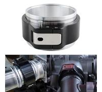 RiAiCiING 3 Inch Aluminum Quick Release V Band Clamp with Flange, 76mm Intake Intercooler Pipe Clamp for Intercooler Pipe Clamp Throttle Union Sleeve(Black)