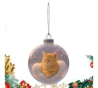 Riaisttd Ball Ornaments for Christmas Tree,3D Cat Ball Holiday Decor - Hangable Christmas Ornament,for Home Decorators Festival Planners Front Door Office Mantel Wall Garden Living Room Study Backyard