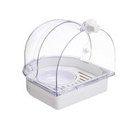 Riaisttd Bird Bath for the Cage, Transparent Shower Tray Box, Splash-proof and Transparent Bird Bath for the Cage, for , Cockatiels, Canaries, Hummingbirds, Small Animals and