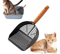 Riaisttd Cat Litter Scoop, Stainless Steel Poop Scooper, Ergonomic Long Handle 6.10 inches, Heavy Duty Sifting Tool, Non-Stick Design, Pet Supplies for Home Indoor Hygiene Maintenance