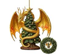 Riaisttd Christmas Ornaments,Dragon Christmas Tree Holiday Decorations | Holiday Pendant Ornament - for Front Door Wall Garden Bedroom Mantel Seasonal Centerpiece Wreath Staircase