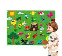 Riaisttd Felt Board Stories - DIY Flannel Felt Board Story Set | Multifunctional Storyboard Set with Farm Animals Fuzzy Felt Wall Activity for Preschool Educational