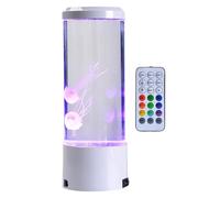 Riaisttd Jellyfish Mood Lamp, Silent Jellyfish Ambience Light, LED Jelly Fish Night Light, Color Changing Mood Lamp, Jellyfish Lamp with Remote Control, Home Mood Lamp, LED Jellyfish Night Light