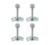 Riaisttd L Track Stud, L-Track Double Lug Threaded Stud Nut Fitting Tie Down Mounting Bolts, Automotive Tie Down Hardware for ATV Pickup Aircraft Van SUV Trailer Cargo Control