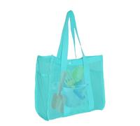 Riaisttd Large Net Beach Bag, Sandproof Waterproof Tote, 20x15 Inches Reusable Organizer with Mesh Design, Toy Storage Pouch, Summer Bag with Quick Dry Feature, Travel Accessory for Children Family