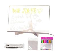 Riaisttd LED Note Board | Light up Acrylic Message Marker Board,Doodle Writing Art Dry Erase for Drawing Home Desk Office School Cafe Bar Birthday