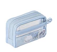 Riaisttd Portable Pencil Bag with Zipper, Aesthetic Pen Pouch Organizer, Stationery Storage Bag for Pencils, Pens, Cards, and Miscellaneous Items, Perfect for School, Office, and Travel