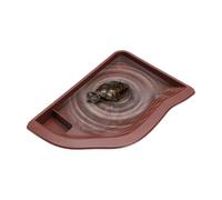 Riaisttd Reptile Bowl, Large Landscape Bathtub with Natural Rock Design, Multi-Purpose Flat Bottom Habitat Bowl for Aquarium, Bearded Dragons, Water Climbing, Turtles, Home, Sleep
