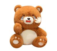 Riaisttd Stuffed Bear Plush - Cuddly Throw Pillow Comforting Companion,Stuffed Animal Crying Bear Toy - for Valentine's Day Birthday Christmas Holiday