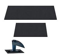 Riakrum 2 Pieces Rower Mat Compatible with Model D Concept 2 Rowing Machine, Anti Slip, High Density Thick Floor Mat, Black