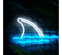 Riakrum Shark LED Neon Signs Wall Decorative Shark Neon Lights Acrylic USB Powered Night Light for Bedroom Room Shop Hotel Bar Decor Party Supplies Wall Art Birthday Gifts