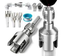 rialgirw 4 in 1 Water Pipe Wrench, 2026 Universal 4 in One PVC Pipe Tapping Threader, Integrated Internal & External Pipe Threading Tool Set, Opener Compatible Electric Drill (1/2", Standard)