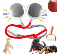 rialgirw Interactive Pet Toy Ball, 360° Smart Active Rolling Ball with Tail for Dogs Cats, Self Moving Dog Ball, Rechargeable Electric Cat Balls Fast Rolling on Carpet (Gray, Gray red)