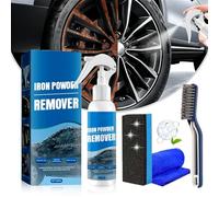 rialgirw Iron Powder Remover Spray, Multi-Functional Quick-Acting Rust Removal Spray for Metal Surfaces, Iron Stain Cleaner for Car, Fast-Acting Formula & Easy Spray Application (100ML)