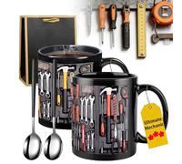 rialgirw Toolbox Coffee Mug - The Ultimate Mechanic's Toolbox Mug, Funny Mechanic Mugs for Men, 3D Personalised Tool Box Cup, Creative Gift for Mechanics, DIY Enthusiasts (Mix-2PCS)