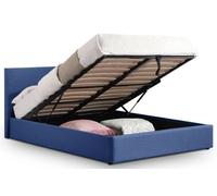 Rialto Blue Fabric Ottoman Storage Bed - Sizes Available