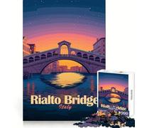 Rialto Bridge, Venice, Italy for Adults 1000 Piece Jigsaw Puzzle Memory Boost Leisure Activity Clean Edges Great Gift size 38x26cm