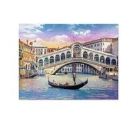 Rialto Bridge, Venice，Jigsaw Puzzles Puzzles for Adults Kids. 1000 Piece Impossible Challenge Toy Educational Game Home Decoration for Adults& Kids Age 14 Years Up 1000pcs（75x50cm）-D62