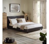 Rialto - Double - Low Foot-End Bed - Brown - Faux Leather - 4ft6