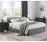Rialto - King Size - Ottoman Bed - Grey - Fabric - 5ft - Happy Beds