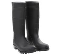 vidaXL Rian Boots with Removable Socks Waterproof Wellies Black Size 45 PVC