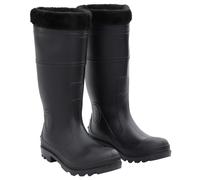 vidaXL Rian Boots with Removable Socks Waterproof Wellies Black Size 41 PVC