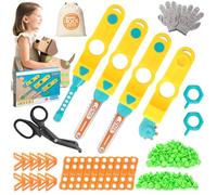 RIANEAN Cardboard Cutter Tools for Kids, Cardboard Construction Kit for Age 5 6 7 8+, Creative STEM Educational Toys for Family, Team Activities, Classroom Learning, Birthday for Boy Girl