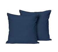 RIANGI Cotton Throw Pillow Covers With Zipper Cushion Covers 45cm X 45cm - No Inserts - Living Room, Bed, Sofa, Couch - Boho Home Decor - Cushion Cover/pillowcases Scotch Blue 18" X 18" (pack Of 2)