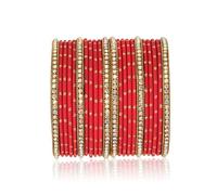RIANGI Designer Indian Bangles For Women Bangles Indian, Womens Bangles Bracelets Set, Bollywood Jewelry, S-Circ 7.4 in-Indian Size 2.6-Dia 2.3 in, Metal, no gemstone