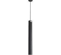 Riankh 7W LED Long Tube Chandelier Aluminum Ceiling Chandelier Modern Cylinder Pendant Lamp Black Single Head Pendant Light Cylinder Pendant Light (Color : 6 * 50cm, Size : Warm Light)