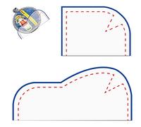 Rianpesn Acrylic Sewing Template Bag - Pouch Sewing Template Without Zipper | 2D Acrylic Sewing Pattern Template Home Sewing Craft Embroidery Patchwork Tools for Small Bag