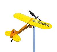 Rianpesn Airplane Wind Spinner | Handmade Airplane Float Plane Weathervane | Piper J3 Cub Airplane - for Lovers, Metal Weathervane Decoration