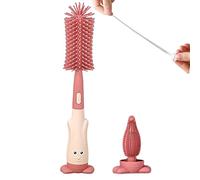 Rianpesn Baby Bottle Brush Cleaning Set, Multi Functional Silicone Bottle Cleaning Brush with Stand | Bottle Brush for Breast Pumps, Breast Milk Collector, Baby Bottles