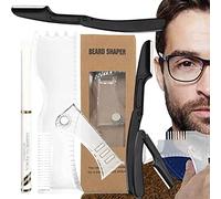 Rianpesn Beard Stencil - Adjustable Beard Stencil Tool for Men Transparent - Beard Trimming Guide Trim Bread Reshaper Beard Styling Template White Tracing