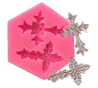 Rianpesn Cross Silicone Mold, Flower Shaped Cross Mold, Cross Mold, Cupcake, First Communion Chocolate Molds for Chocolate Jelly