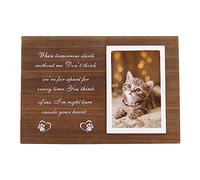 Rianpesn Dog Frames for Pictures Memorial,Wooden Dog Memorial Picture Frame for Loss of Dog or Cat - Photo Frame with Paw Prints and Heartfelts Poem, Pet Bereavement for Pets