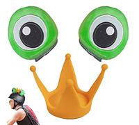 Rianpesn Ear Helmets Motorcycle,Fun, Adorable Cartoon Frog Helmets Ears Accessory - Helmets Horns for Safe Enjoyable Skiing Experience for on the Slopes