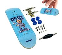 Rianpesn Finger Skateboards for Kids, Low Noise Scooter Finger Skateboard Maple Wood Fingertip Sports, Comfortable Indoor Outdoor Fingerboard Toy for Floors Parks Sofas Tabletops