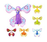 Rianpesn Flying Paper Butterflies, Rubber Band Powered Butterflies Props - Colorful Toys for Wedding Surprise Or Playing