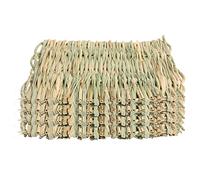 Rianpesn Grass Bed,Woven Straw Mat - Bunny Mat Bunny Grass Bed Nest Chew Toys for Hamster Chinchilla Squirrel