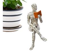 Rianpesn Reading Women Figurine - Reading Bookshelf Decor Thinker Style Statue,Abstract Non Fading Reading Women Figurine for Home Bedroom Shelf Desktop Decoration