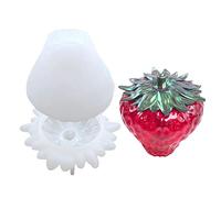 Rianpesn Silicone Jar Molds for Resin - Strawberry Design Resin Jar Molds with Lids - Resin Jar Mold Jewelry Jar Silicone Mold Box Epoxy Mould Storage Bottle Casting Molds for Container