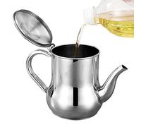 Rianpesn Stainless Steel Oil Strainer Pot | Oil Dispenser with Removable Strainer | 18oz, 24oz, 32oz