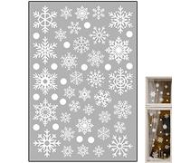 Rianpesn White Snowflakes Window Clings | White Winter Snowflake Wall Decals,White Theme Window Stickers, Winter Snow Flakes Clings Decal, Glass Window Sticker Decorations