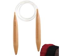 Rianpesn Wood Jumbos Needle for Chunky Yarn - Wood Knitting Needles Chunky Knitting Needles,Effective Braiding Tool Knitters Crochet Hooks Weaving Tools Sticks for Blanket, Hat, Sweater