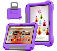 Riaour 10 inch Tablet Case for Kids,(Compatible with 13th/11th Gen 2023/2021) (Incompatible with iPad Samsung 10 inch Tablet),Light Weight Shock Proof Convertible Handle Stand Kids Case (A-Purple)